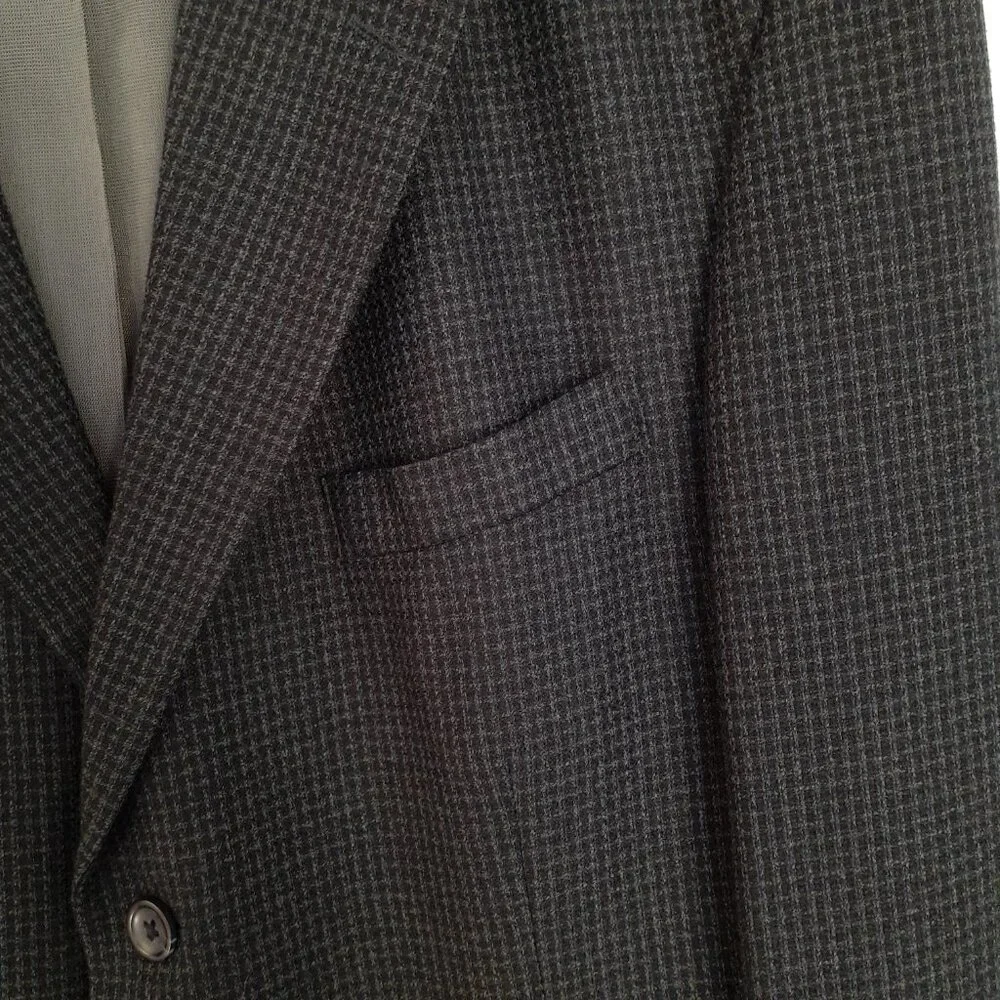 Oscar de la Renta Wool Tweed 3-Button Blazer Blue Size 44L
